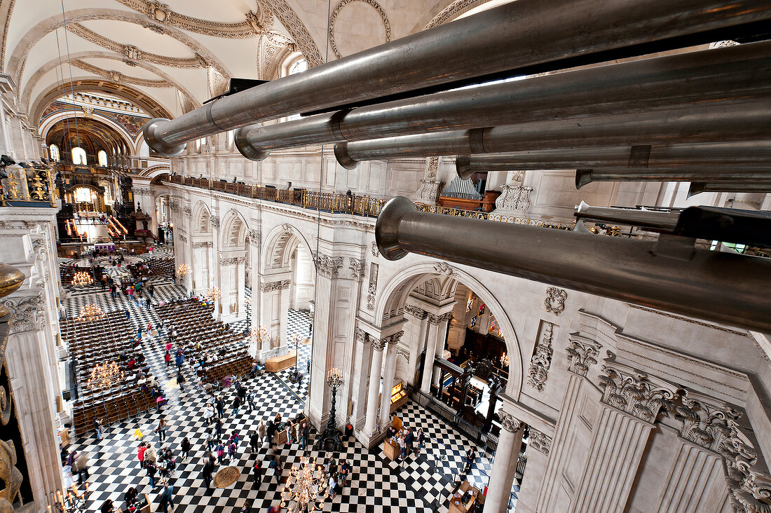Close-up of Organ at St Paul's Cathedral in City of London, London