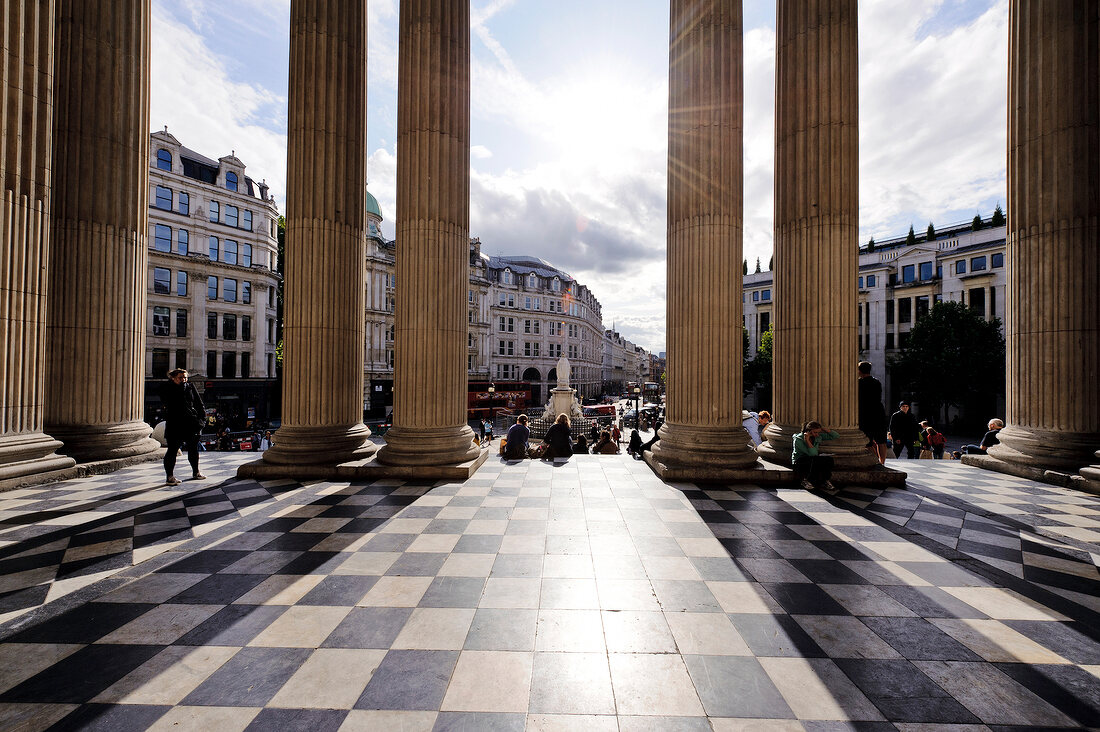 Main entrance of St Paul's Cathedral at City of London, London