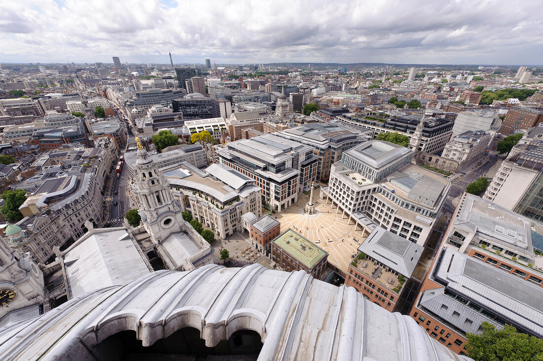 Cityscape of London from St Paul's Cathedral, UK