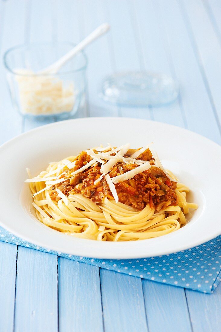 Pasta with a vegetable bolognese