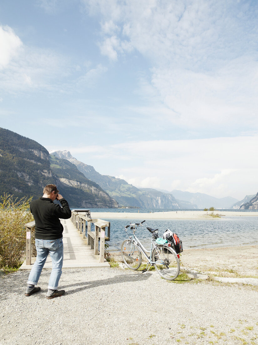 Schweiz, Luzern, Vierwaldstättersee, Alpen, Reussdelta, bei Flüelen