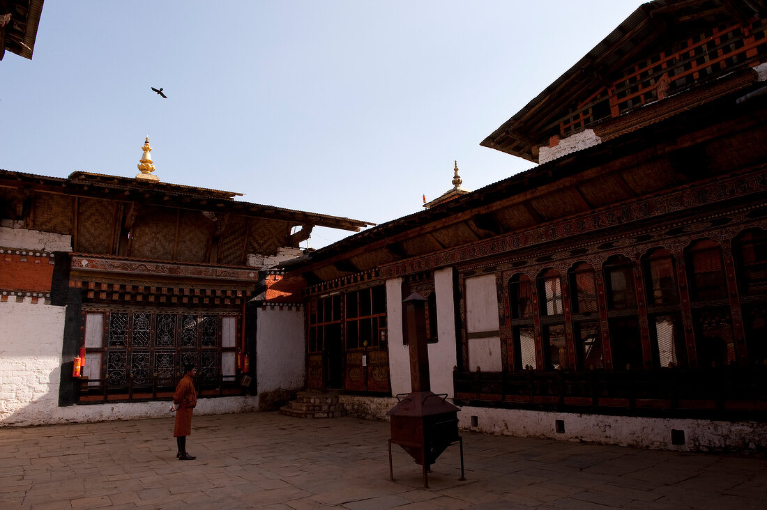 View of Jampey Lhakhang temple in Bumthang, Bhutan