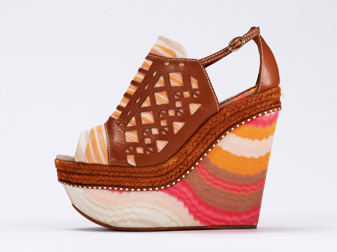 Plateau-Wedges, Wedges, gestreift Missoni