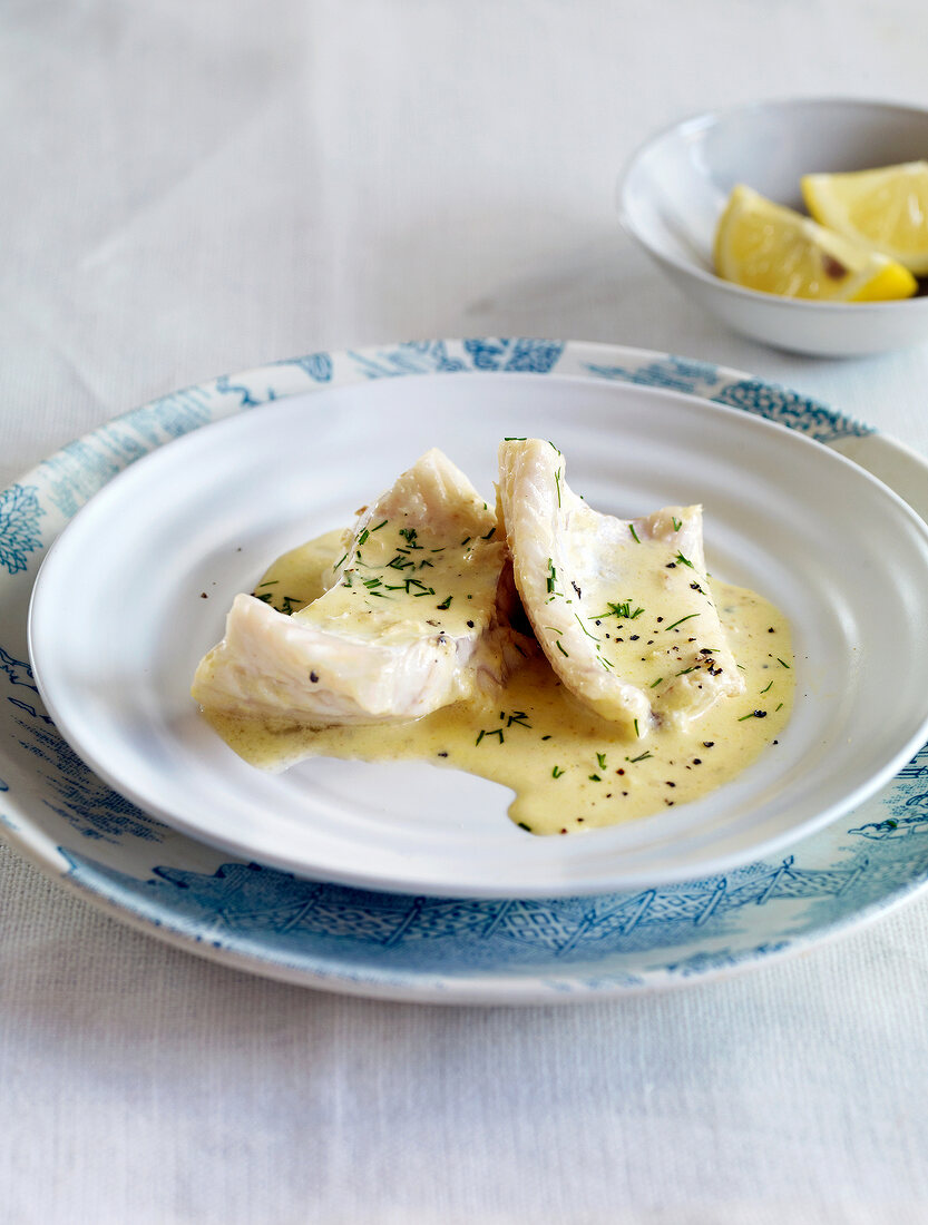 Kochen für zwei, Seelachsfilet mit Meerrettichsauce