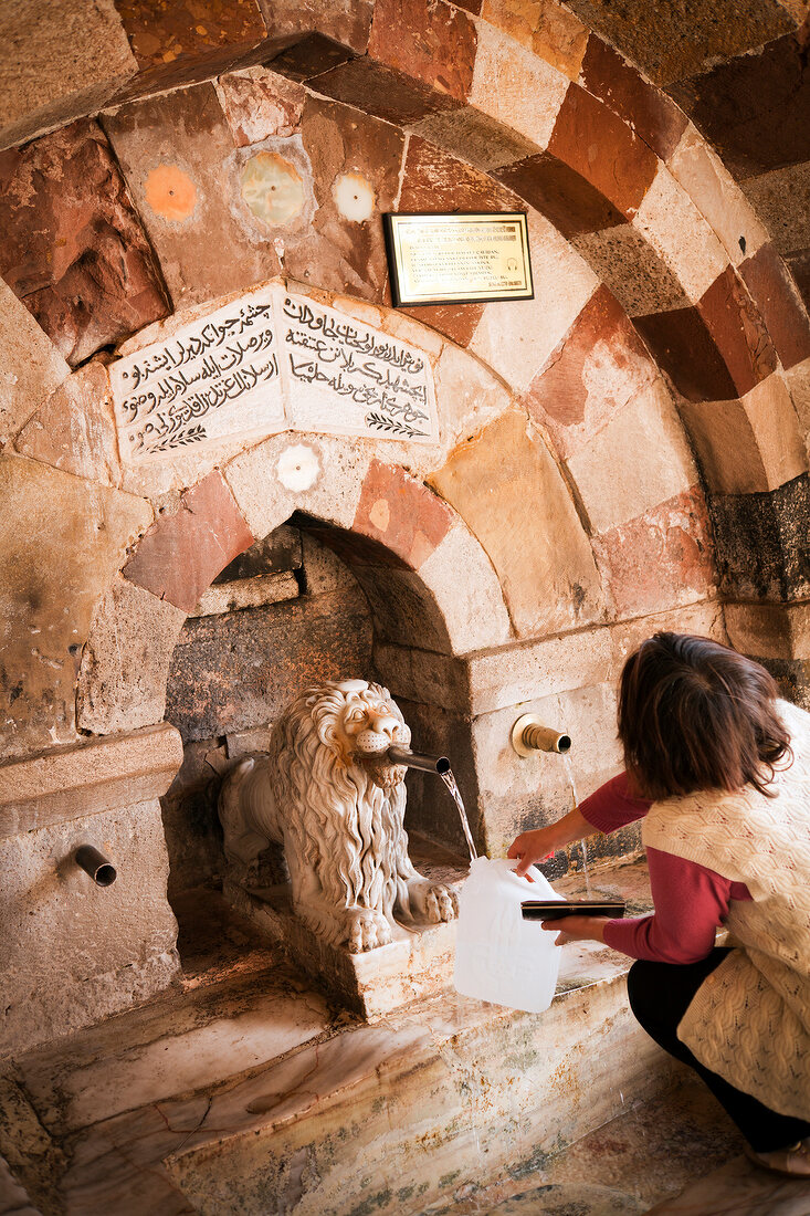 Kappadokien: Anatolien, Hacibektas Veli Müzesi, Derwisch-Kloster, Löwe