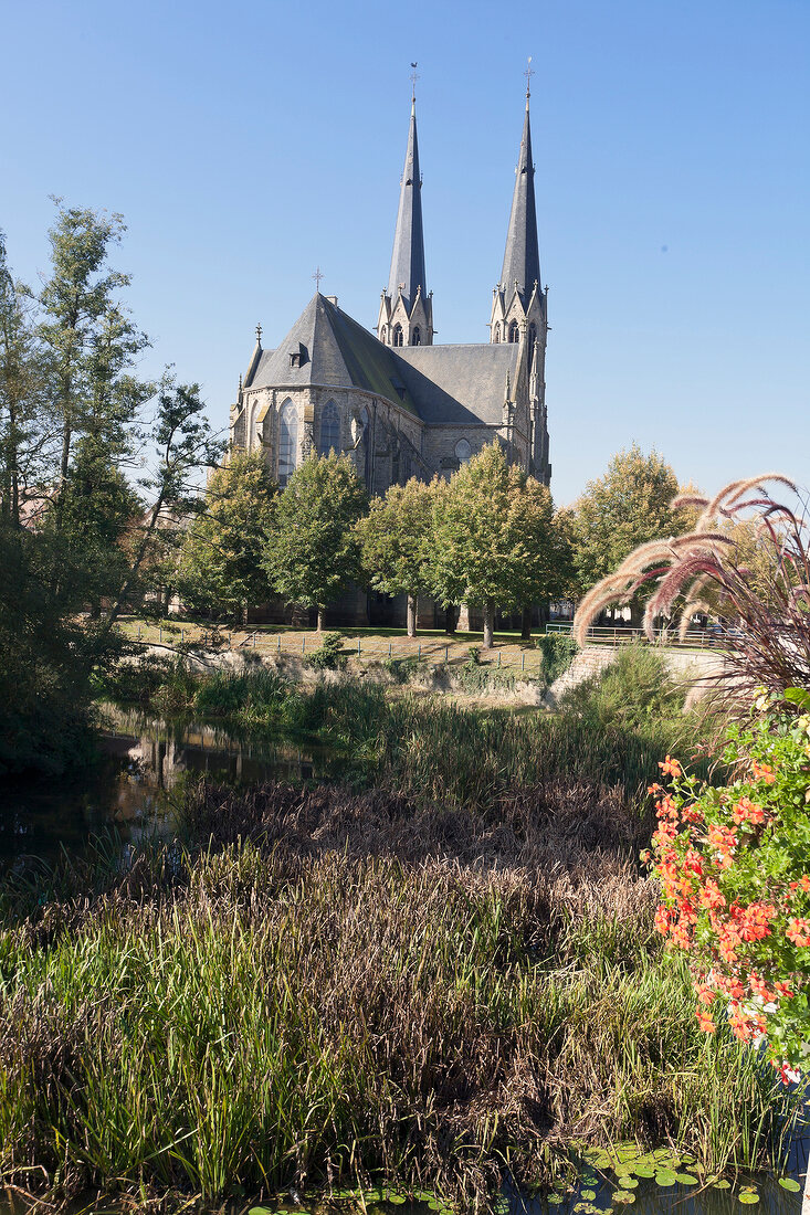 View of Cathedral at Saar, Lorraine, France