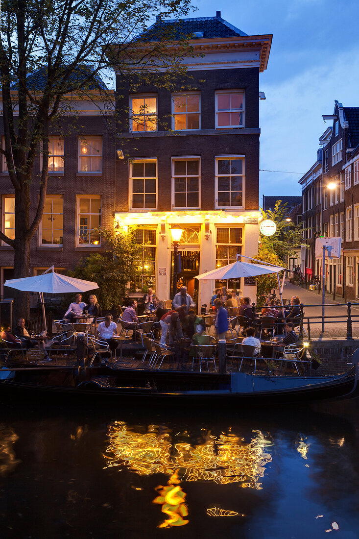 Amsterdam, Egelantiersgracht, Jordaan, Café't Smalle, Terrasse