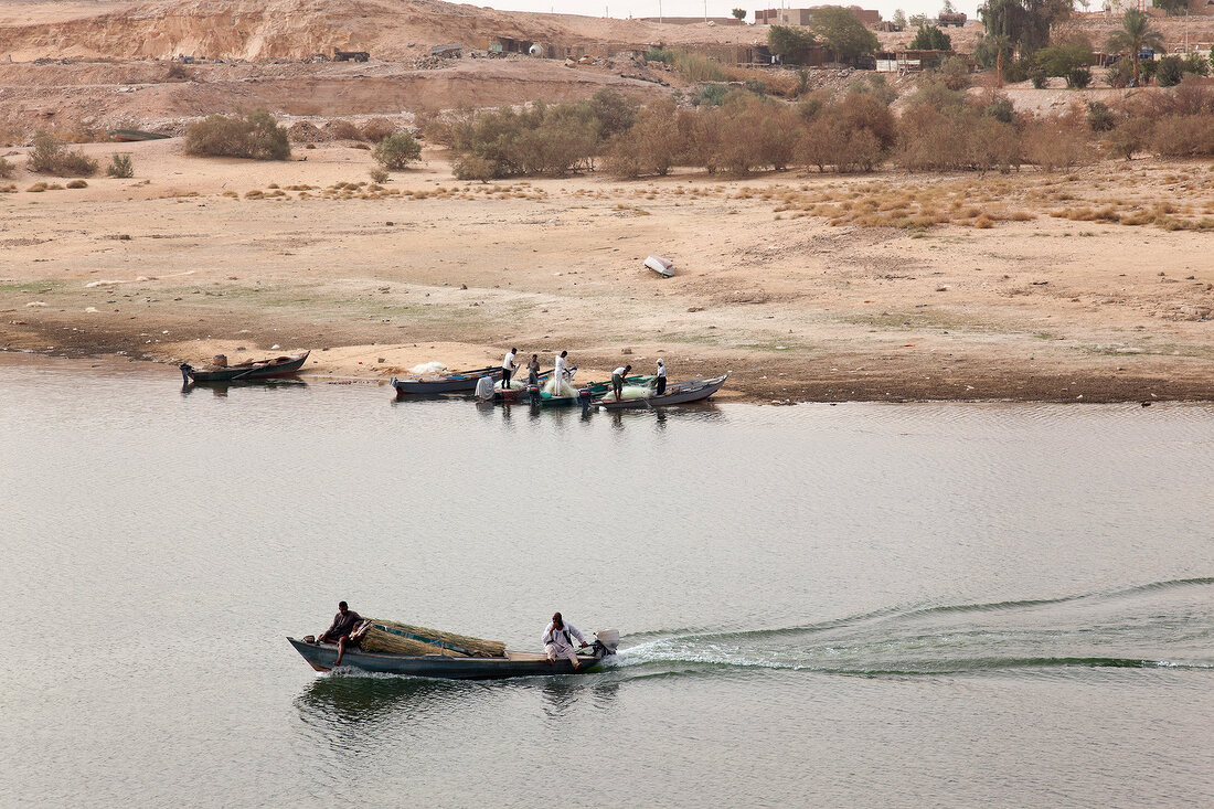 Port of Abu Simbel on Nasser lake, Egypt