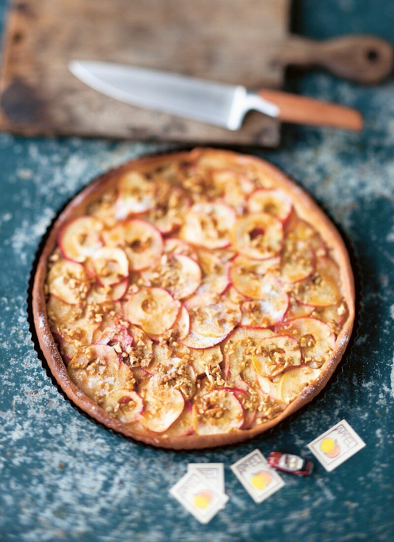 Apple and walnut cake