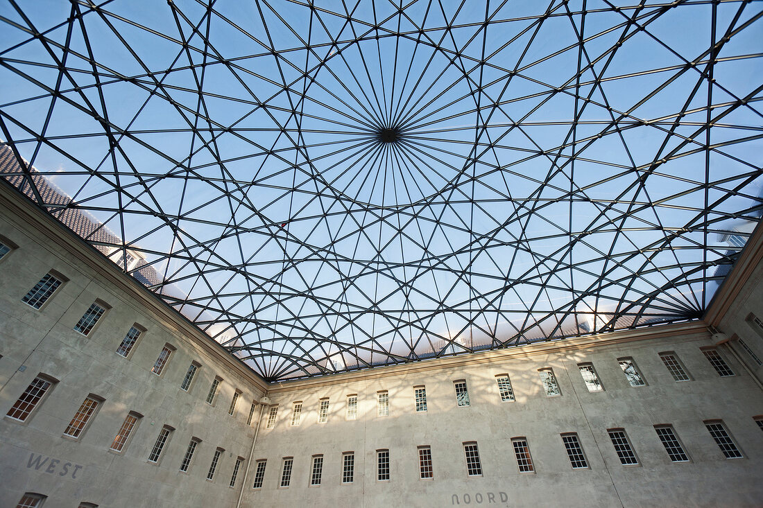 Low angle view of National Maritime Museum ceiling at Amsterdam, Netherlands