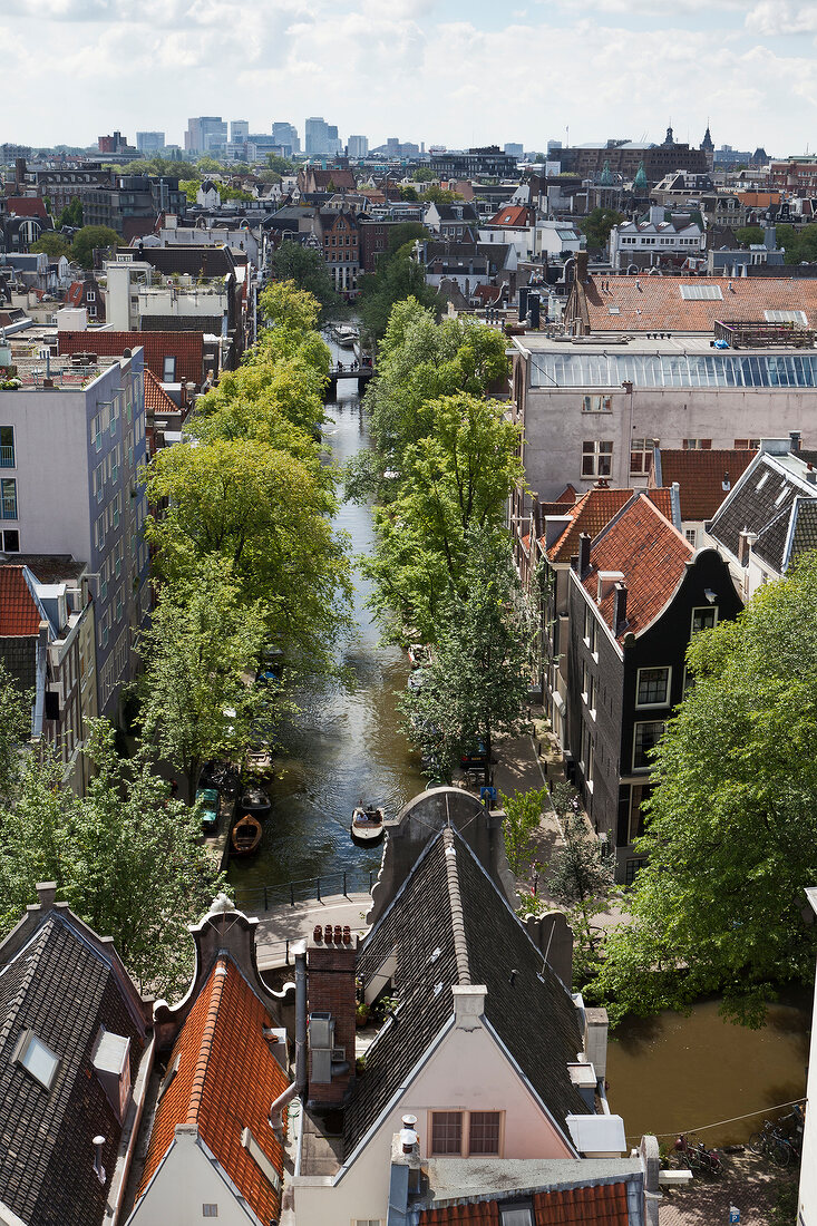 View of Raamgracht and Groenburgwal from Zuiderkerk, Amsterdam, Netherlands