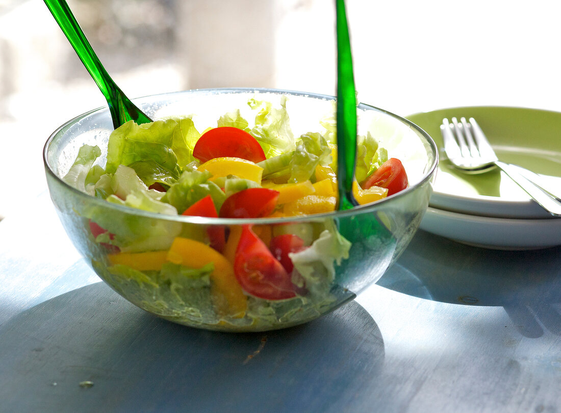 Kochkurs, Bunter Salat mit Vinaigrette