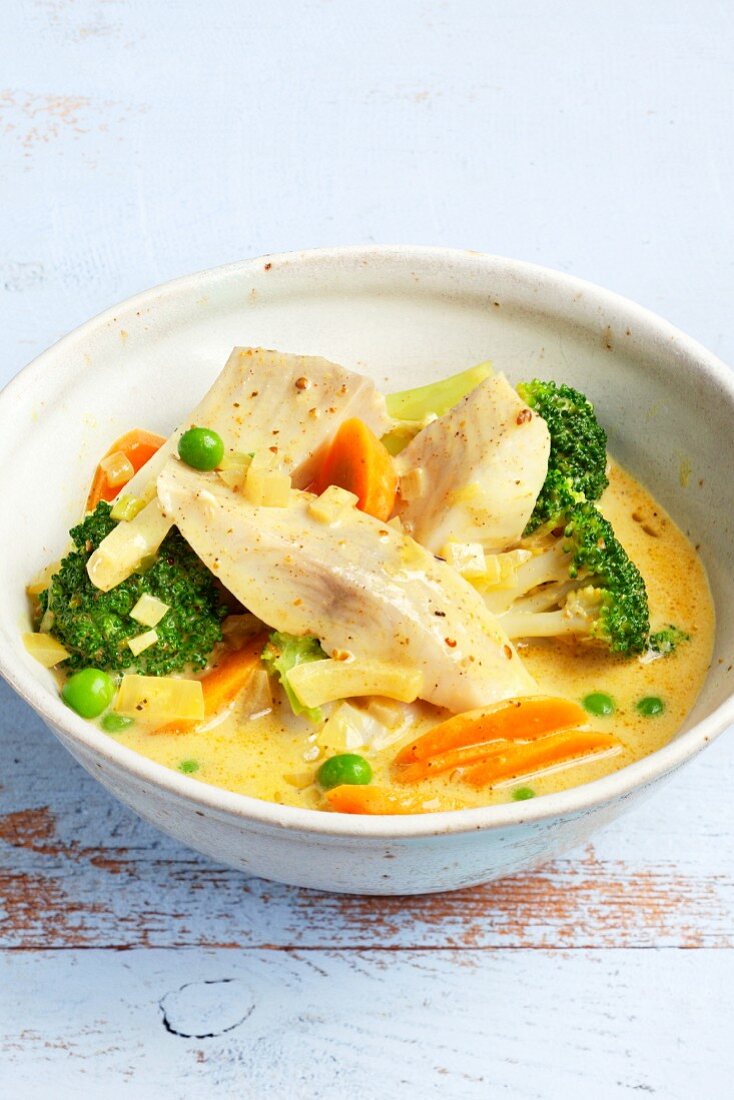 Fish curry with vegetables