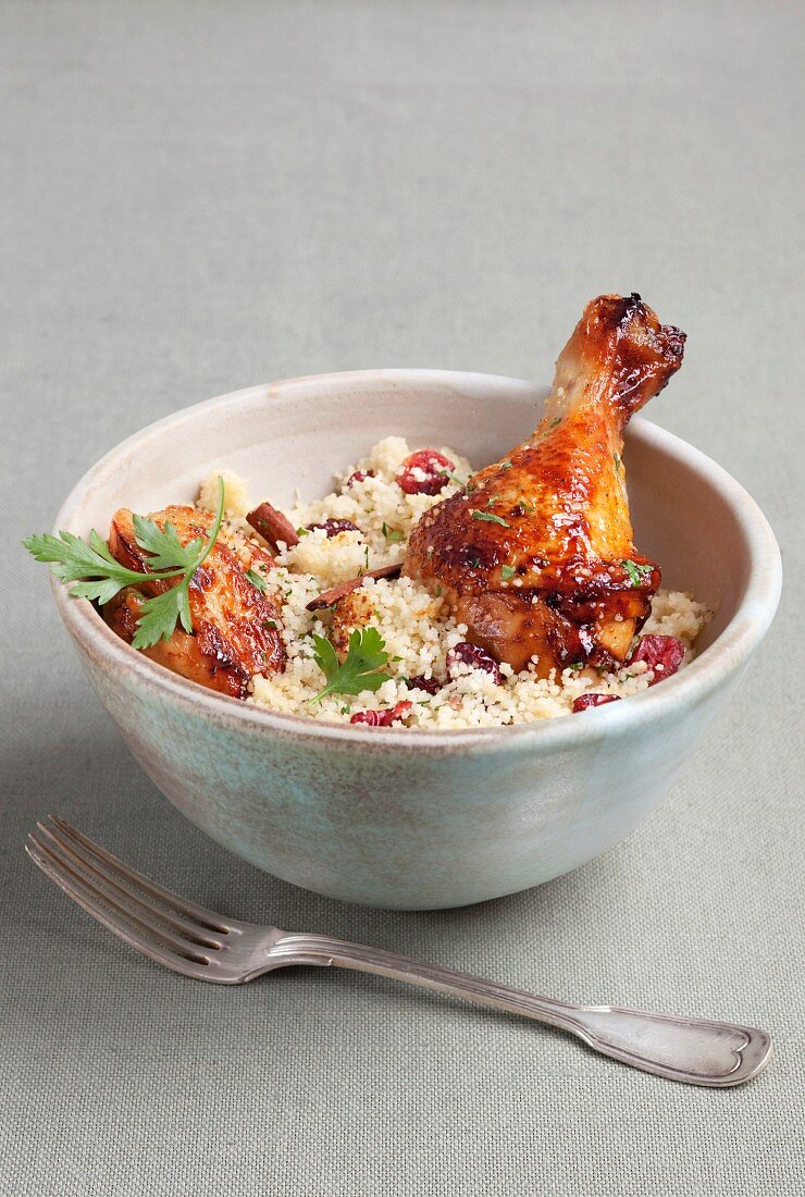 Chicken with cranberry couscous