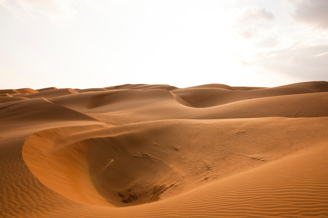 Sand dunes at Wahiba sands, Oman 