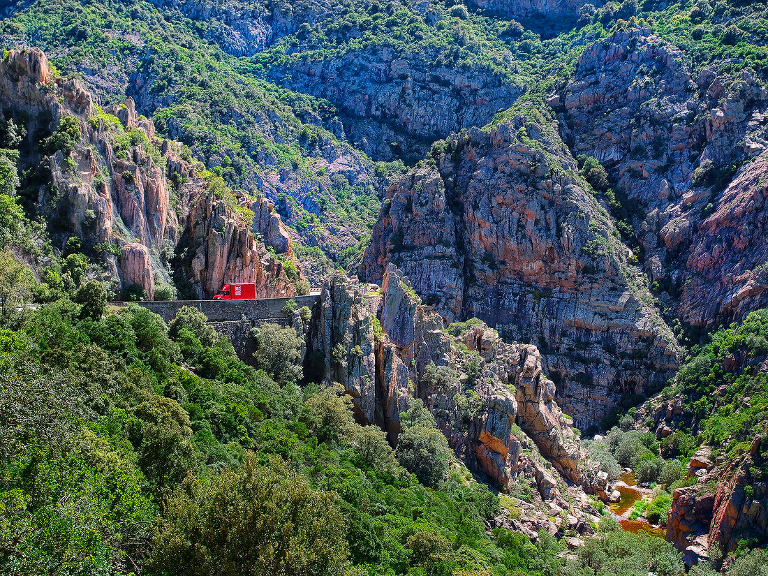 View of gorges at Gennargentu, Lanusei, Italy