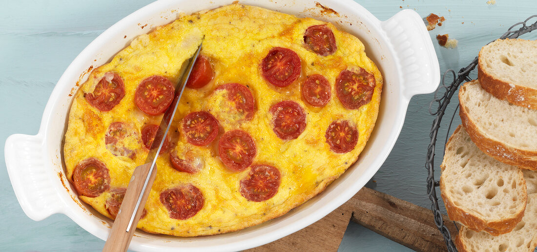 Quick Basics, Käsefrittata mit Tomaten