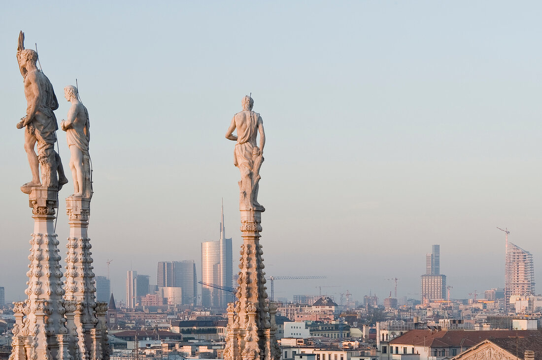 Mailänder Dom, Duomo di Milano, Dach, Stadtansicht, Mailand, Italien