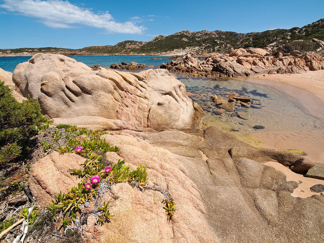 Rocks at Baja Trinita beach in La Maddalena Island, Sardinia, Italy