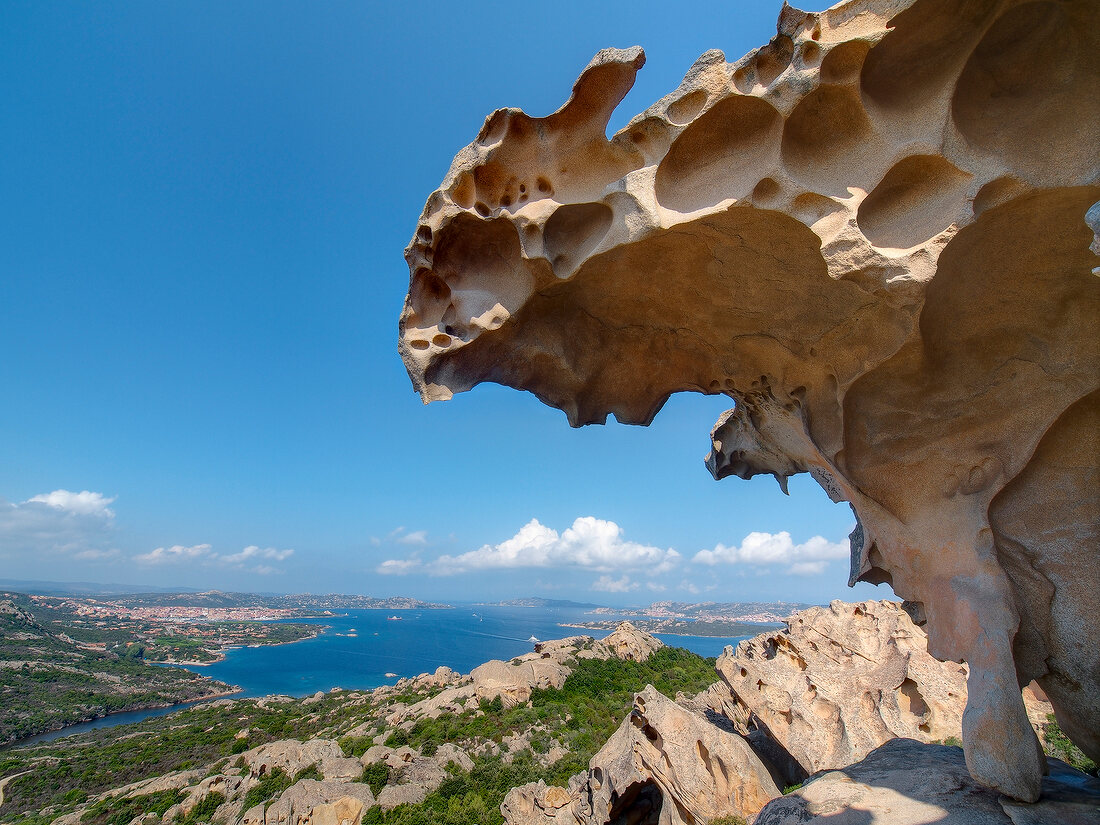 View of Capo d'Orso Palau, Sardinia, Italy