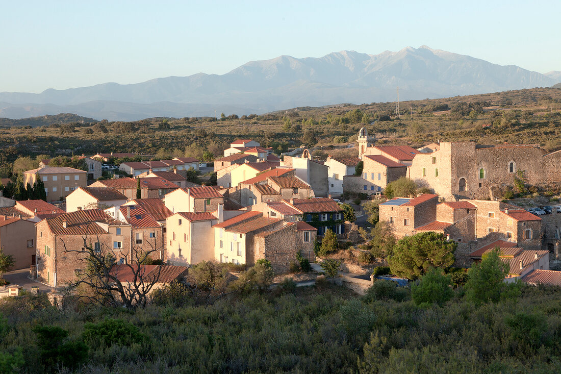 View of village of Domaine de l'Horizon, France