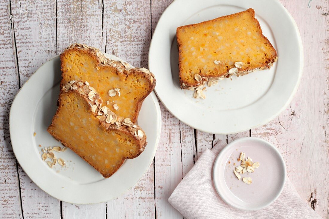 Süsskartoffelkuchen mit Safran