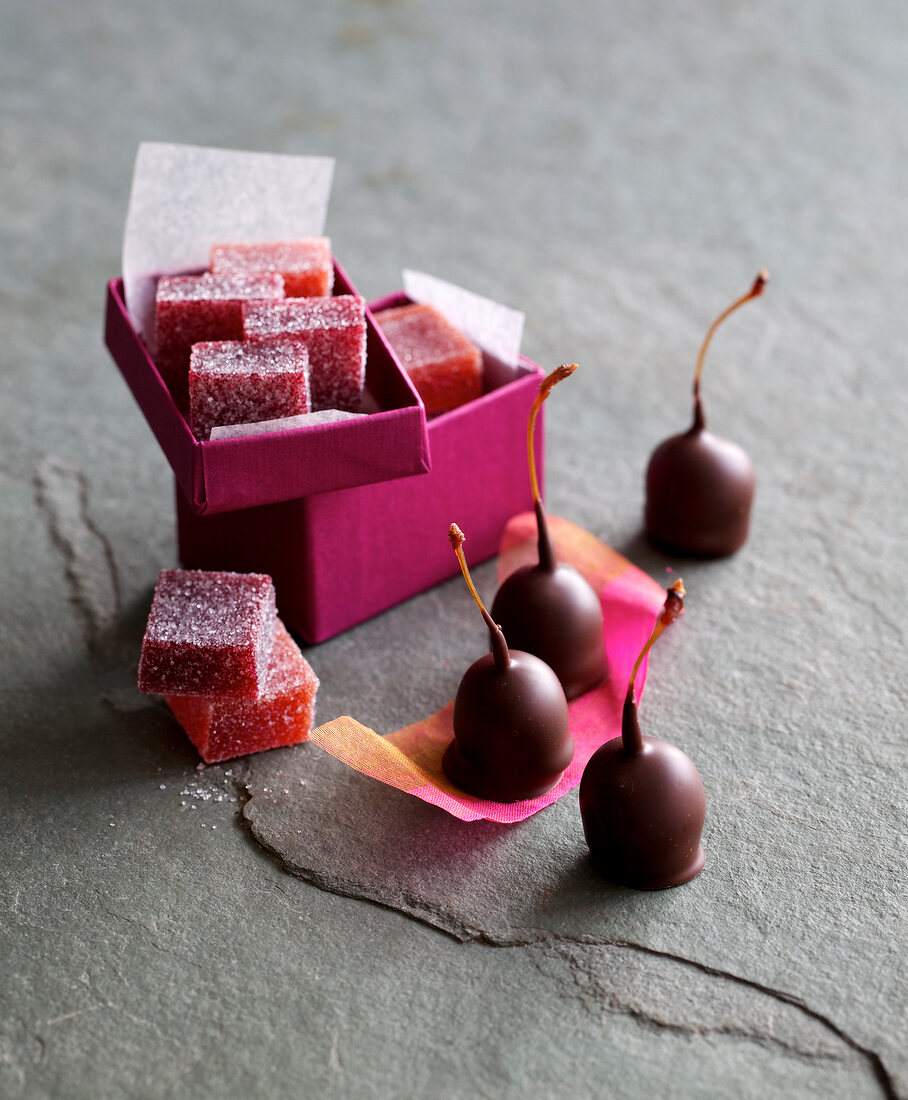 Cherry chocolates and confectionery
