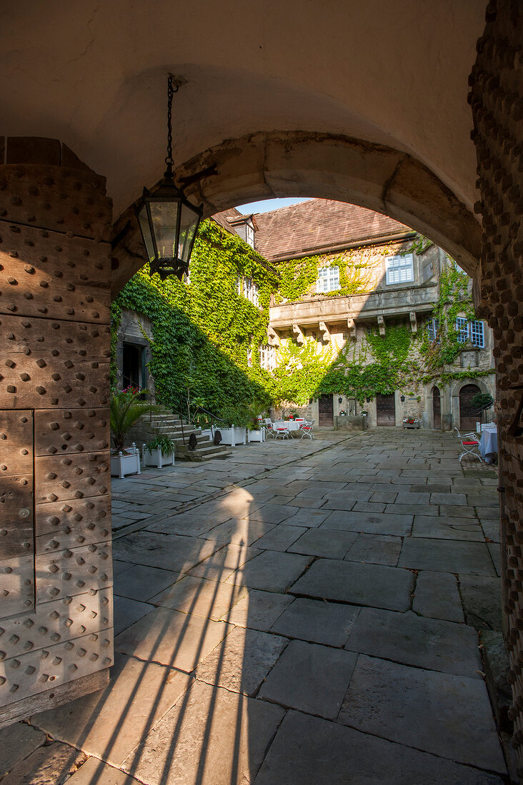 Patio in Hulsede Water Castle, Hulsede, Germany