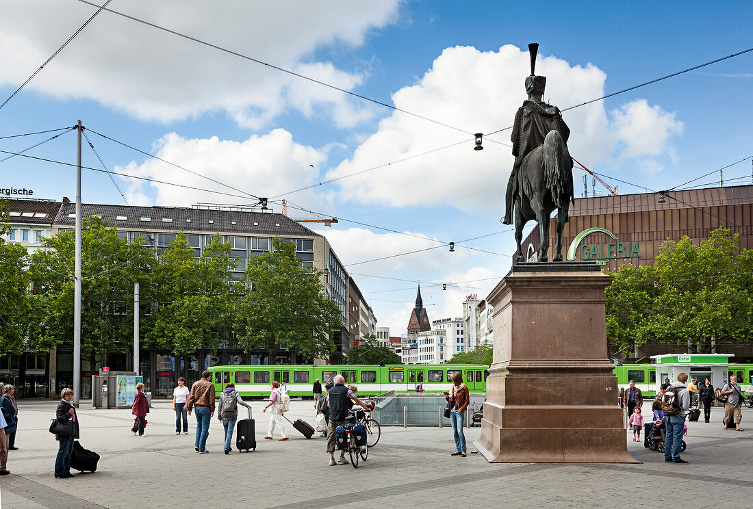 Equestrian statue at Ernst-August-Platz, Hannover, Germany