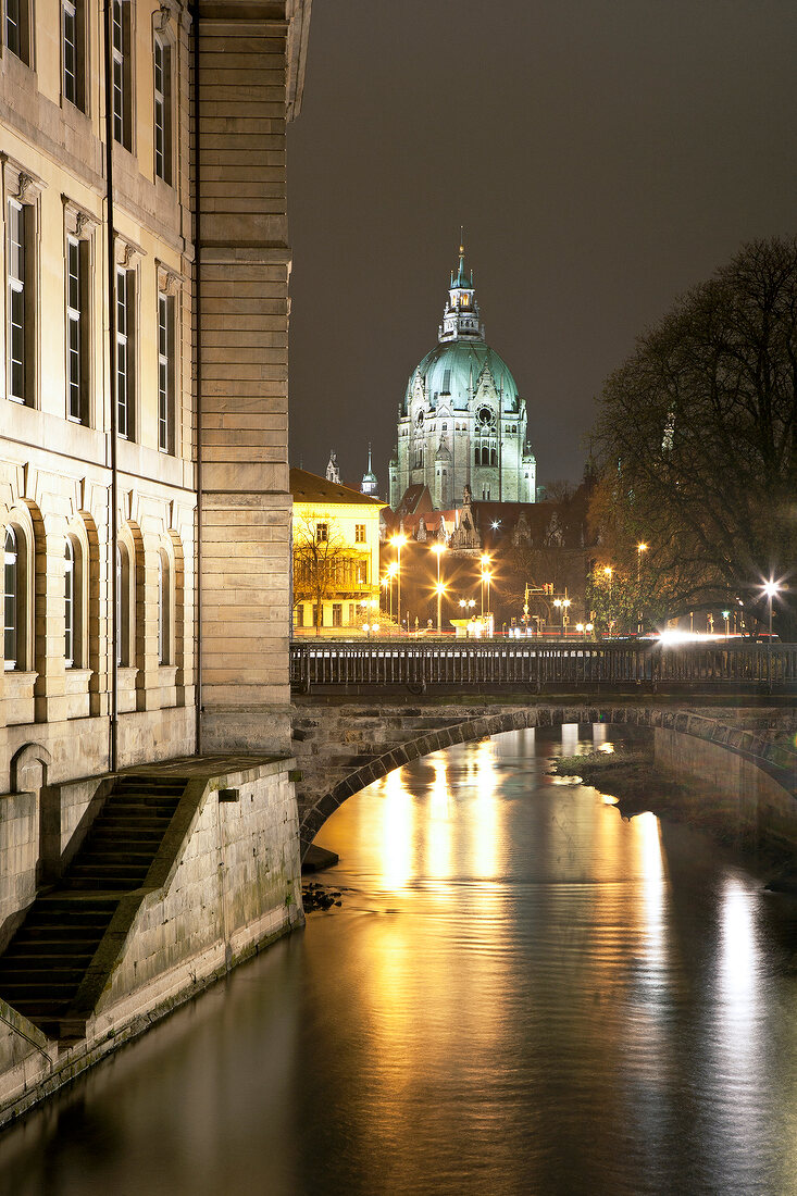 View of New Town Hall, Hanover, Germany