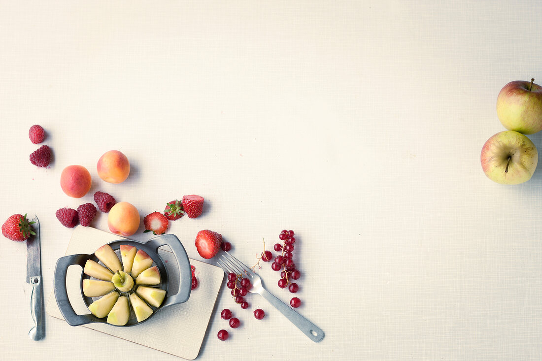 Backschätze, verschiedene Obst sorten