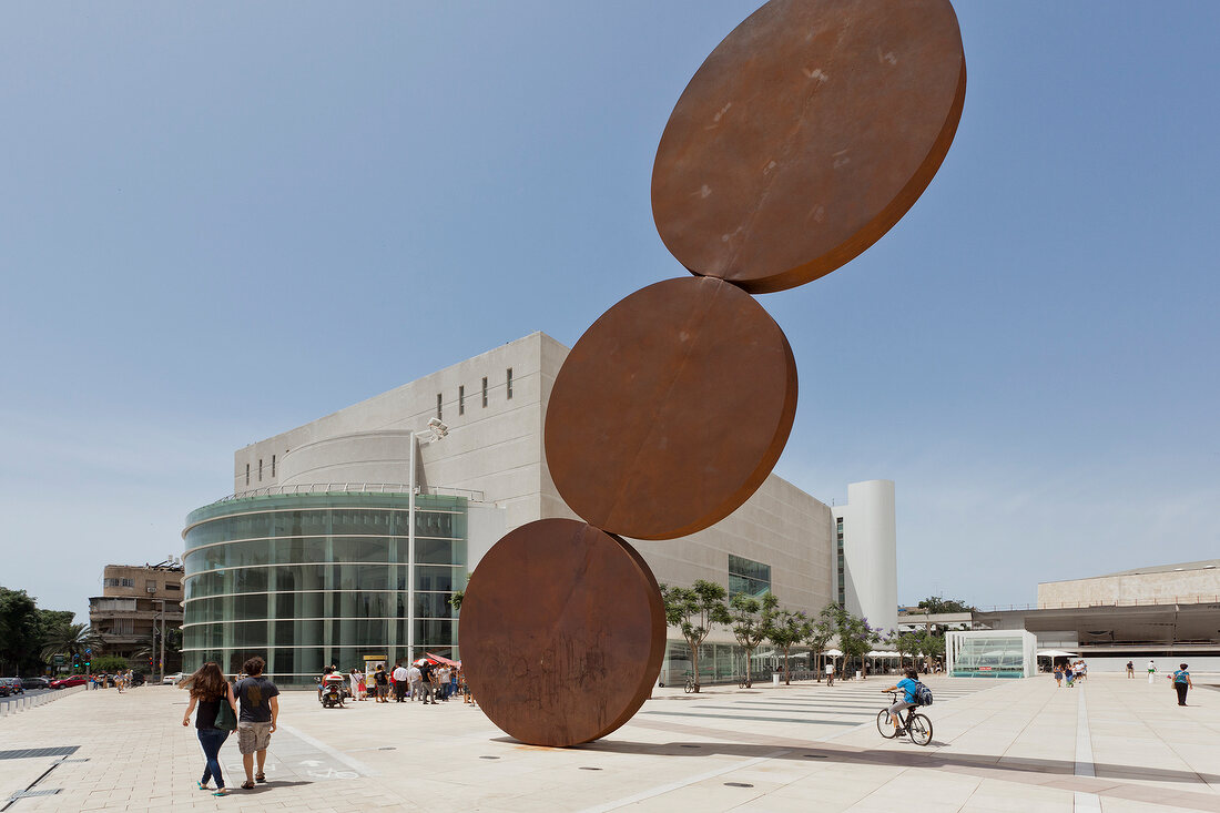 View of Habima National Theatre in Tel Aviv Habima Square, Israel