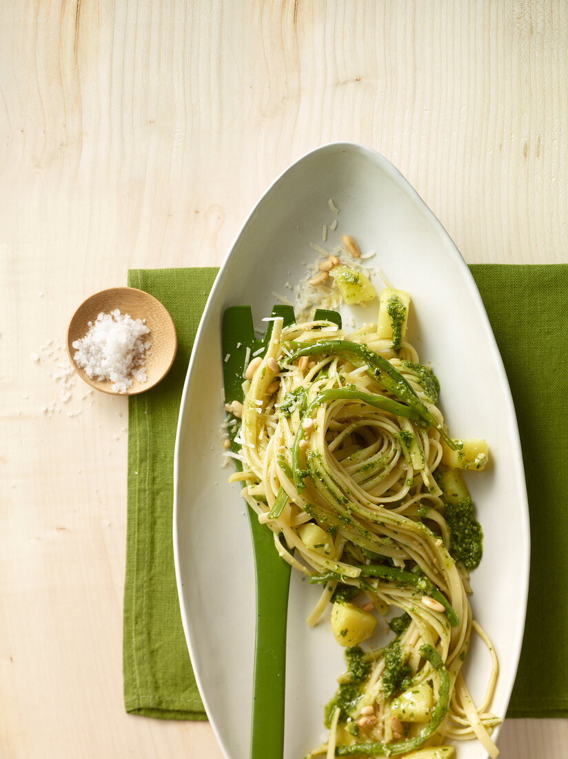 Pasta al Pesto Genovese, Nudeln mit grünem Pesto