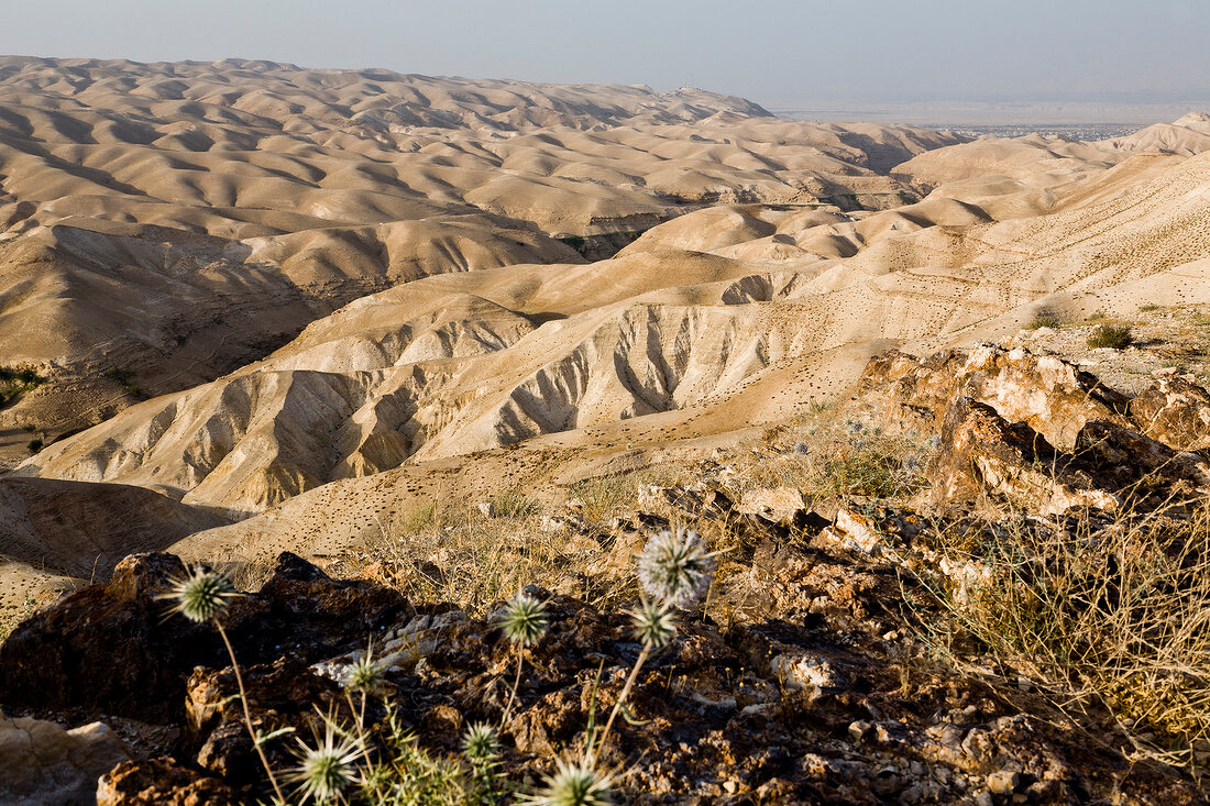 View of mountains at Judean Desert in Wadi Qelt, West Bank, Israel