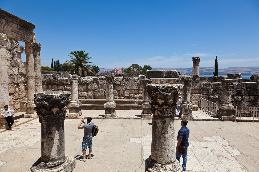 Israel, Galiläa, Kafarnaum, Jesus Trail, Synagoge