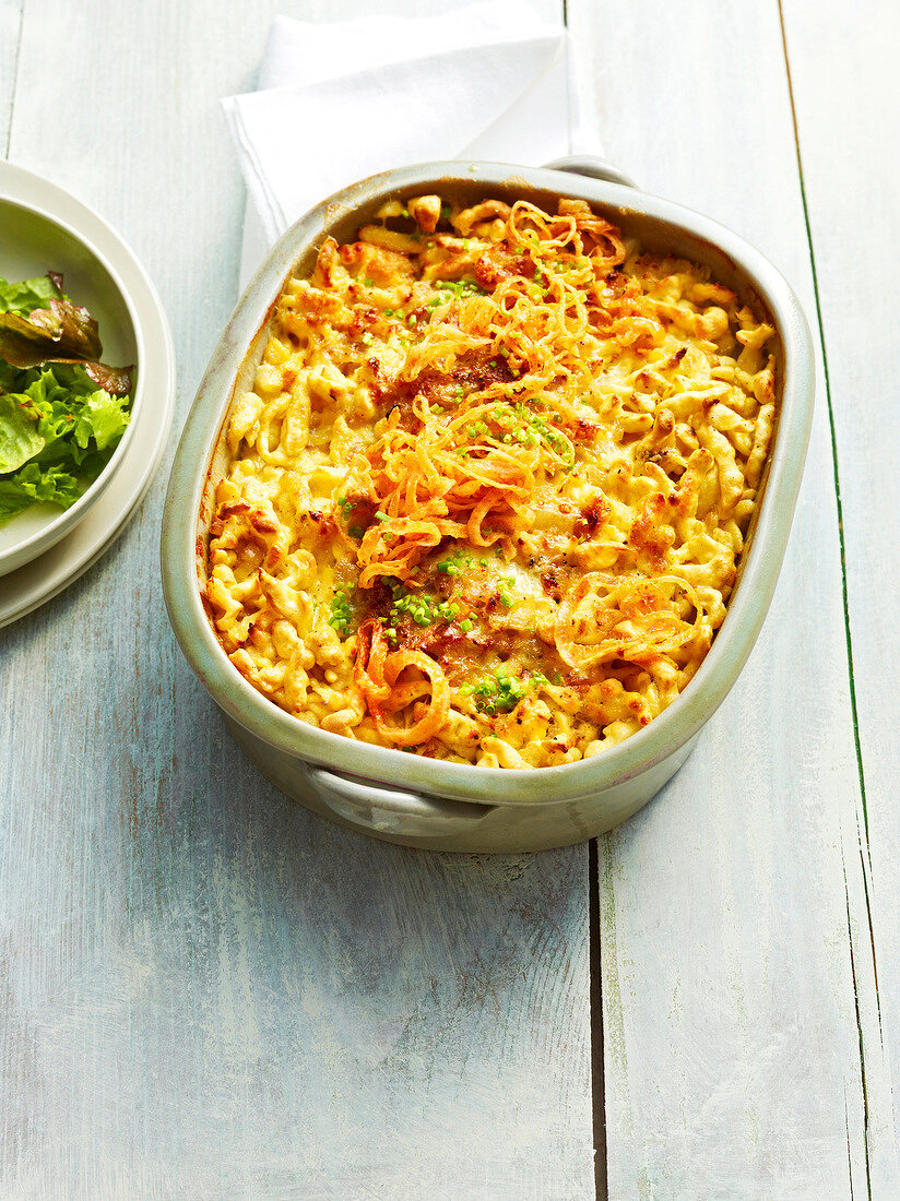 Rosti with cheese in baking dish, Bavaria, Germany