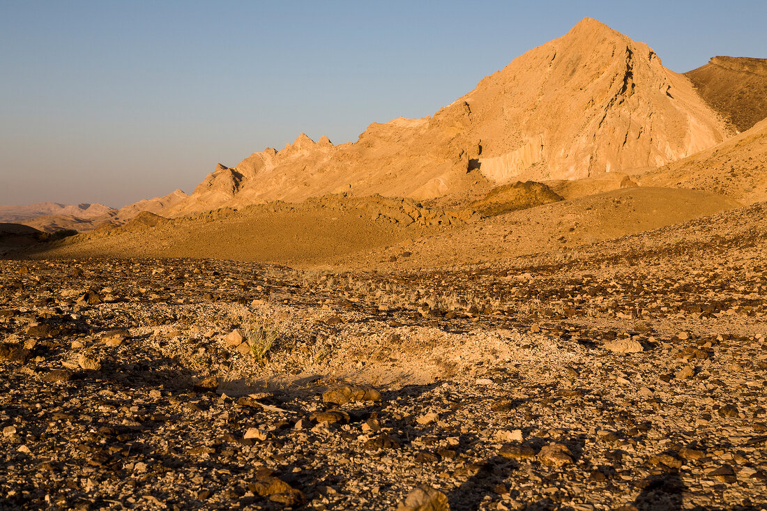 View of mountains and landscape in Makhtesh Ramon, Negev, Israel