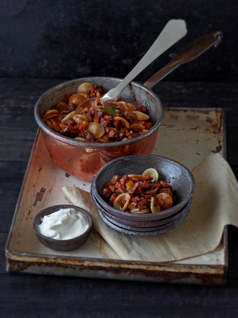 Slow Cooking, Orecchiette mit Wildschwein-Ragout