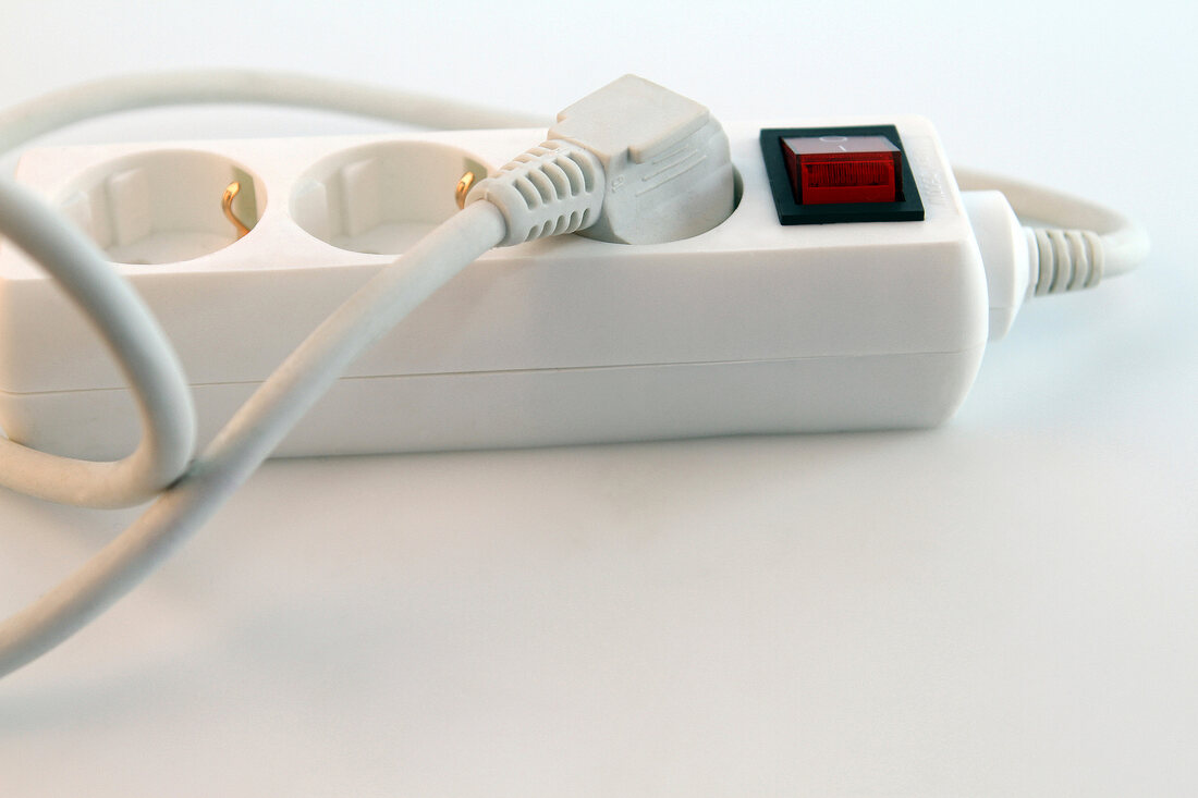 Multi plugs on white background