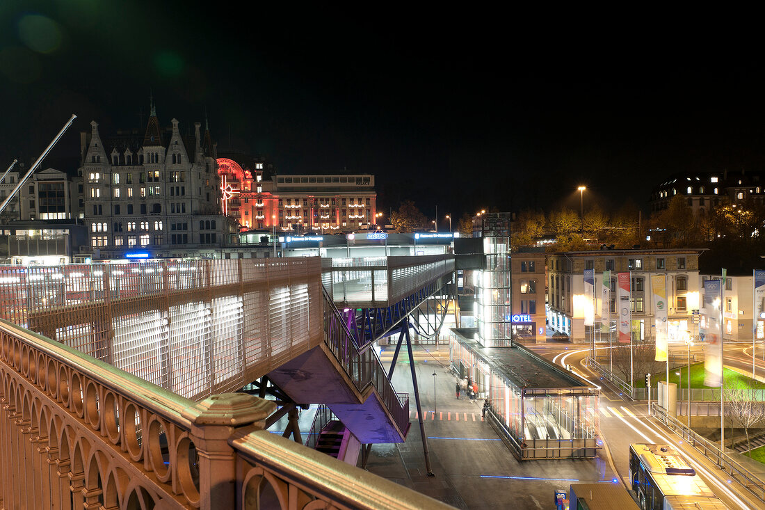 Genfer See, Romandie, Lausanne, Metrostation