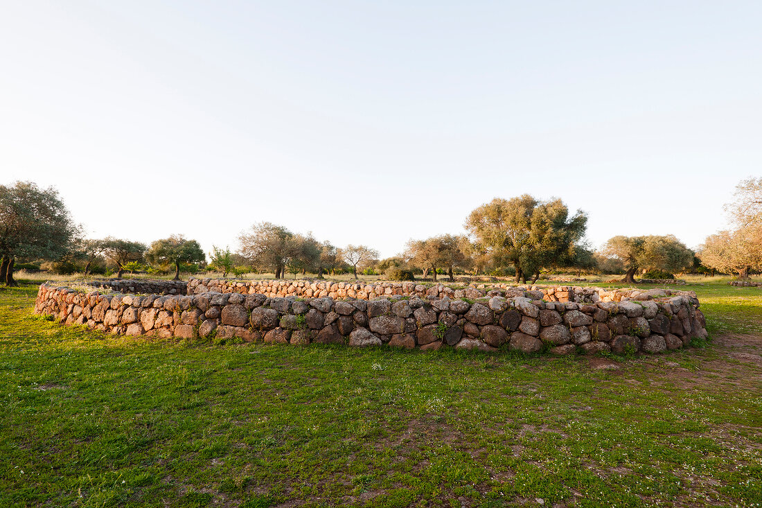 View of sacred well at Santa Cristina, Oristano, Sardinia, Italy