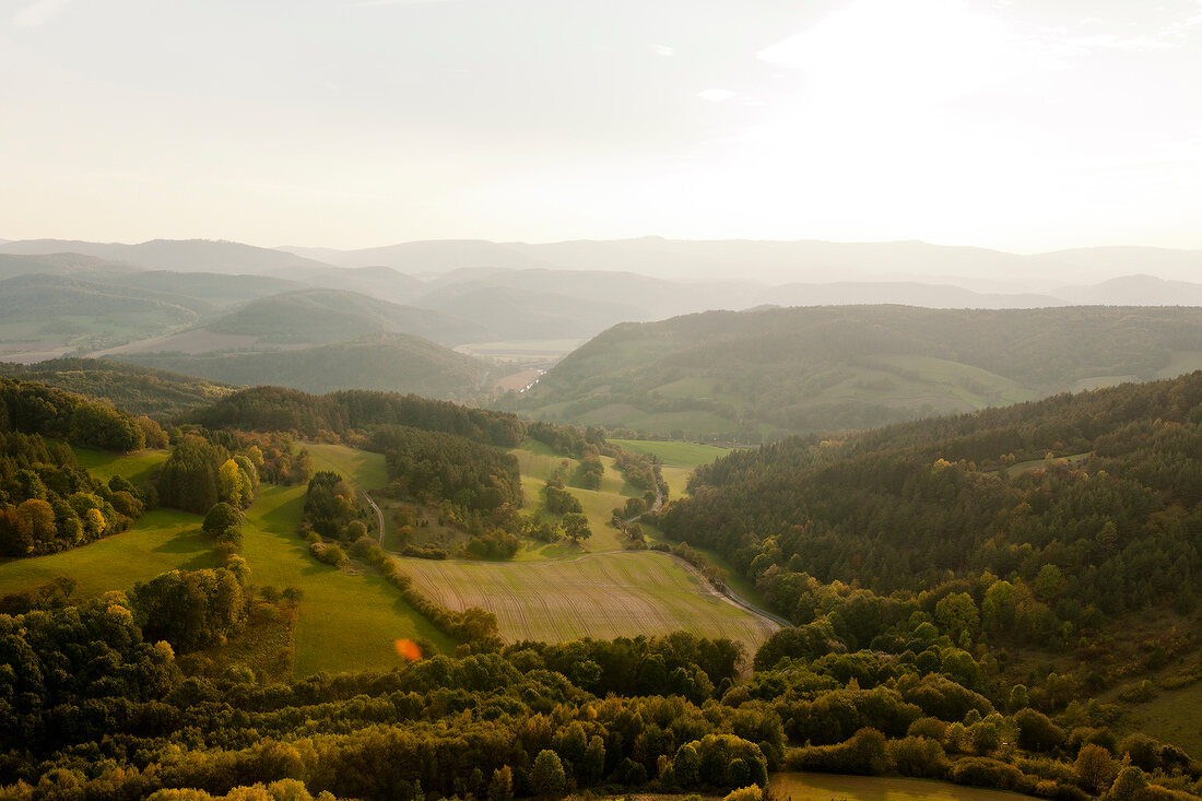 Kassel, Hessen, Witzenhausen, Umland, Blick von Burg Hanstein