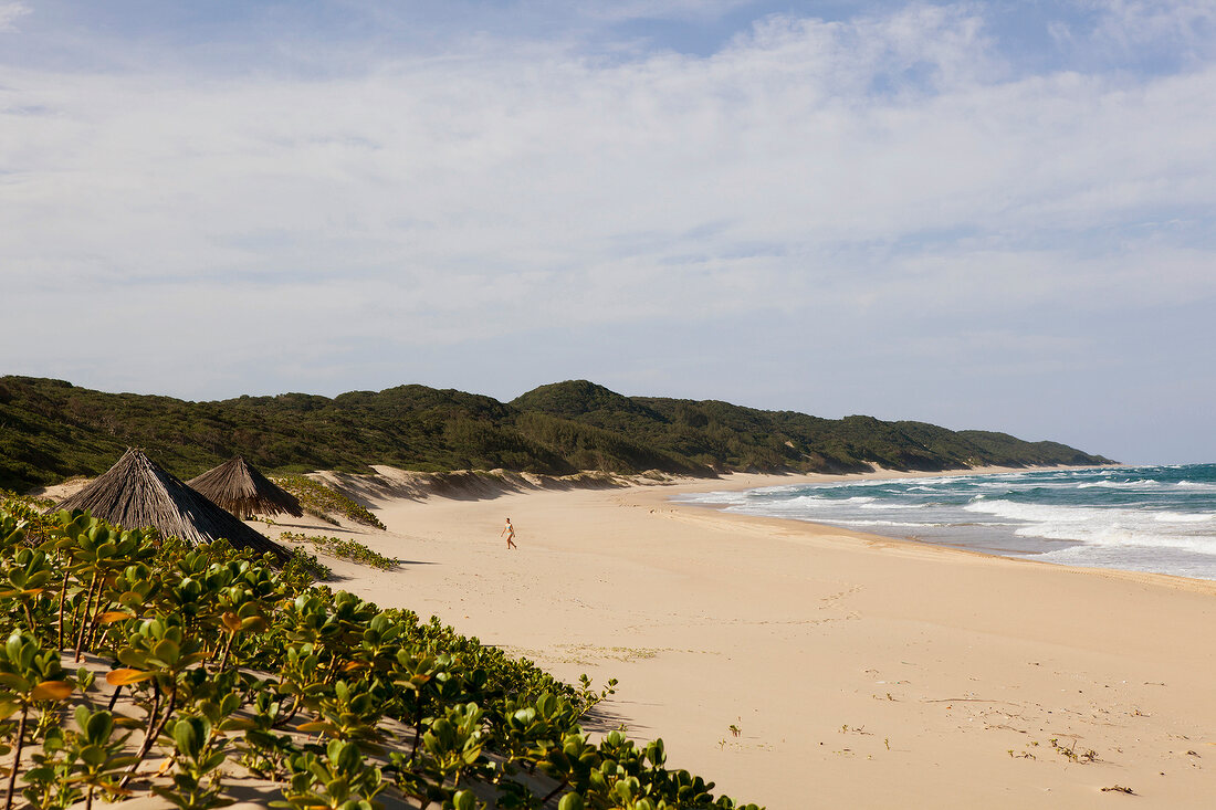 View of Maputaland Marine Reserve on beach at South Africa