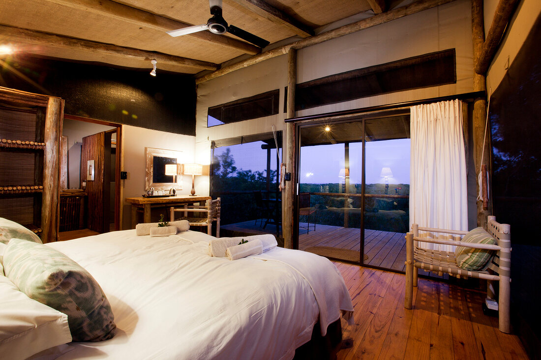 View of bedroom at Rocktail Beach Camp, Maputaland Marine Reserve, South Africa