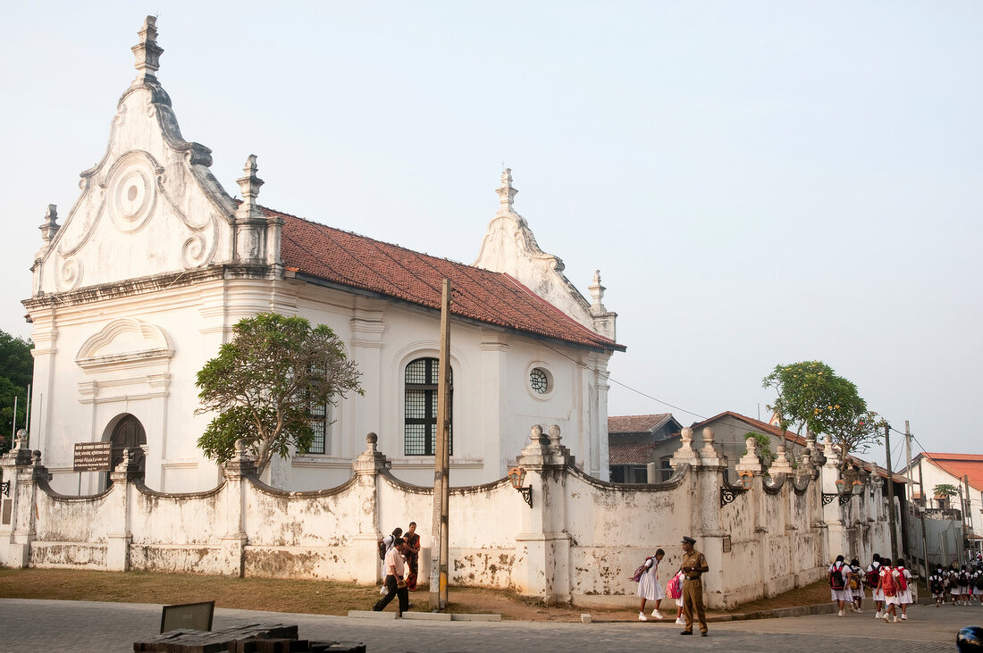 View of Dutch Church and Galle Fort at Sri Lanka