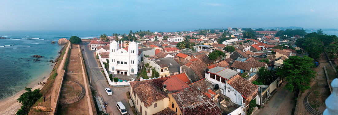 Sri Lanka, Galle Fort, Indischer Ozean, Meera-Moschee, Blick
