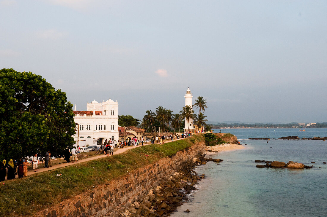 Sri Lanka, Galle Fort, Meera-Moschee Leuchtturm, Indischer Ozean