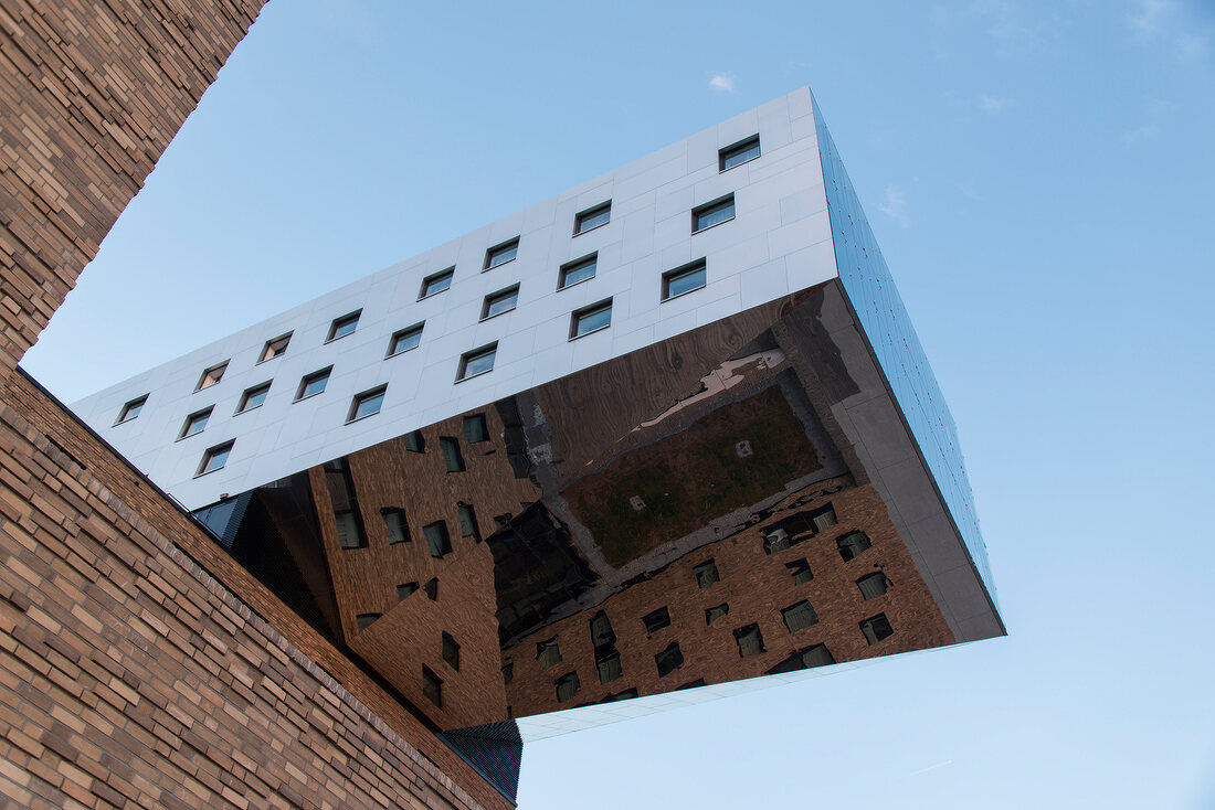 Facade of Friedrichshain hotel, Berlin, Germany