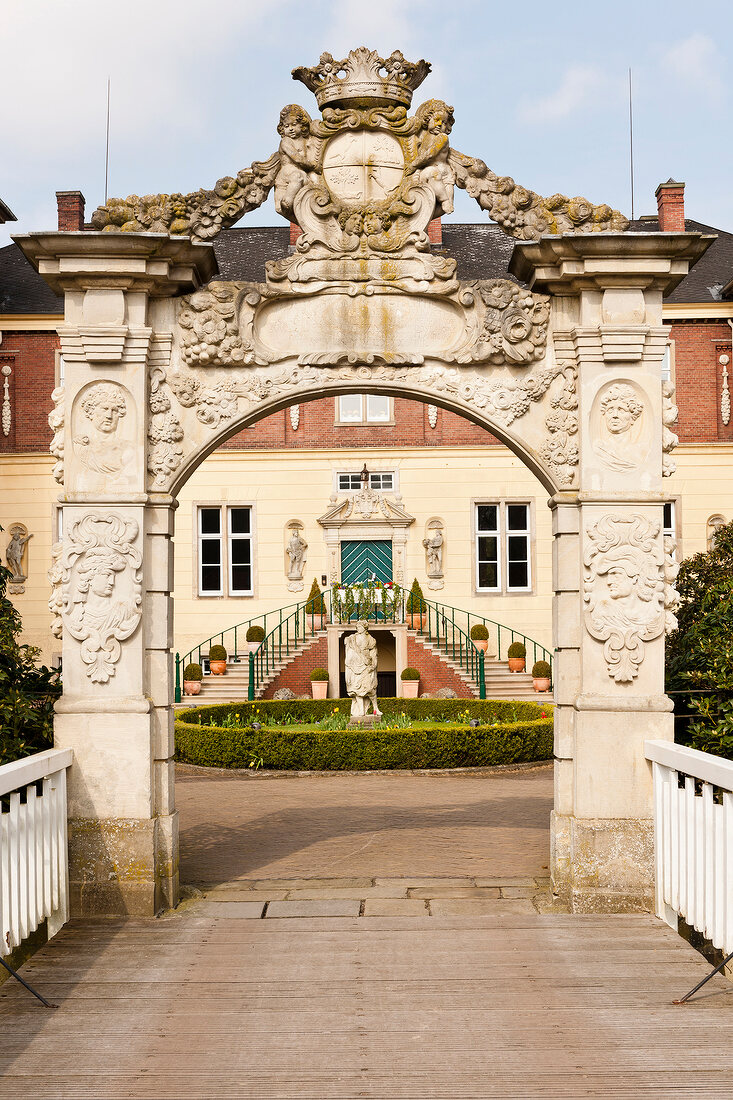 Sandstone portal of Schloss Dankern castle, Lower Saxony