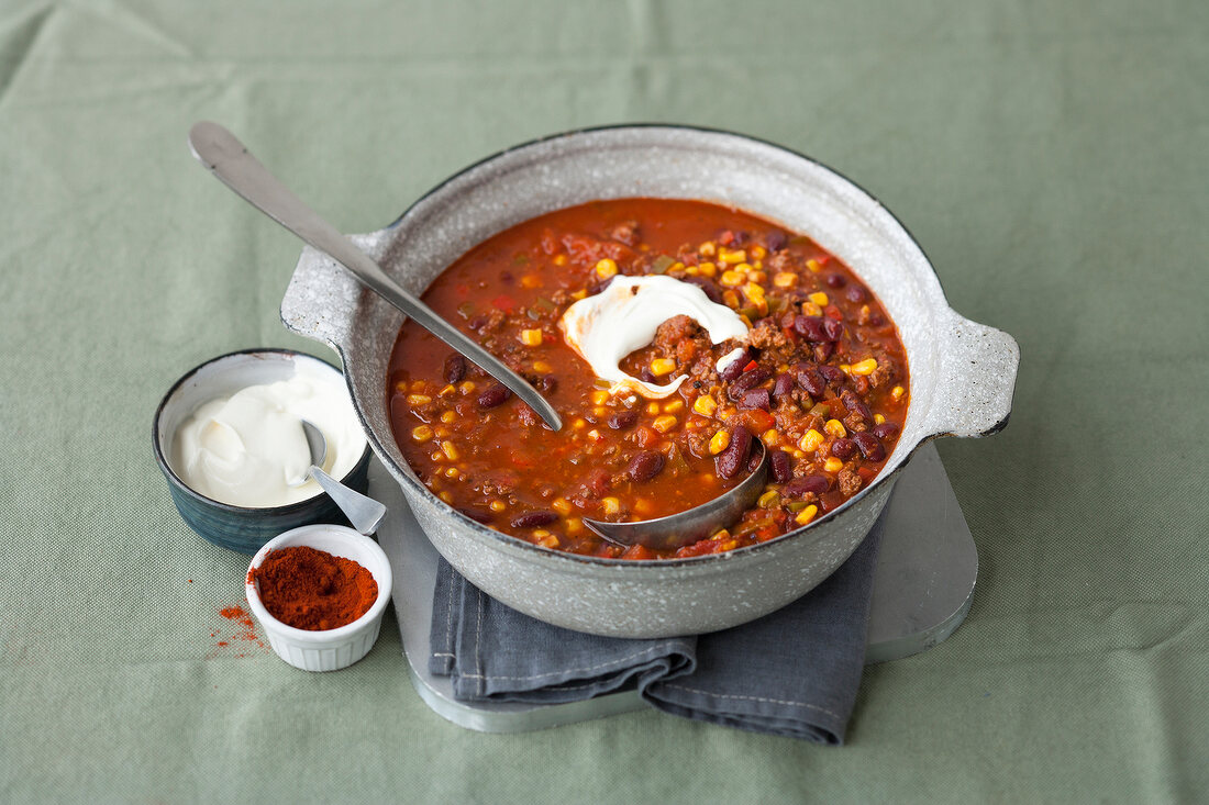 Chilli con carne dish in casserole